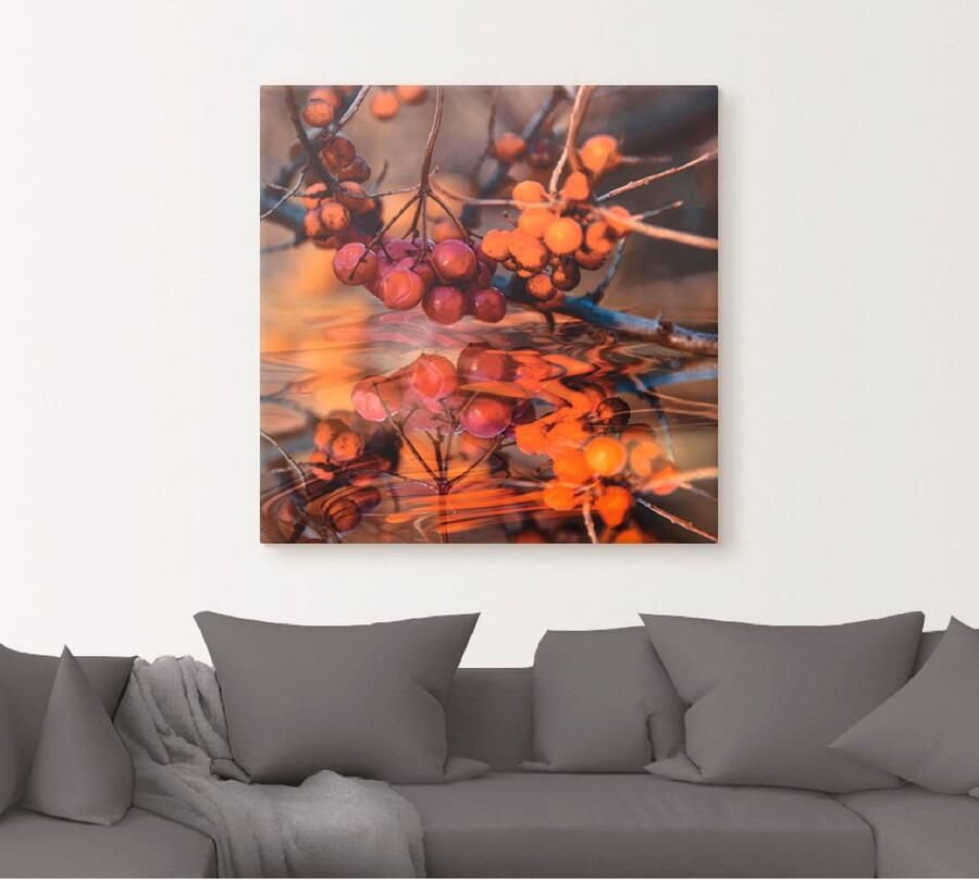 Artland Artprint op linnen Rode bessen Wilde Bessen - Foto 4