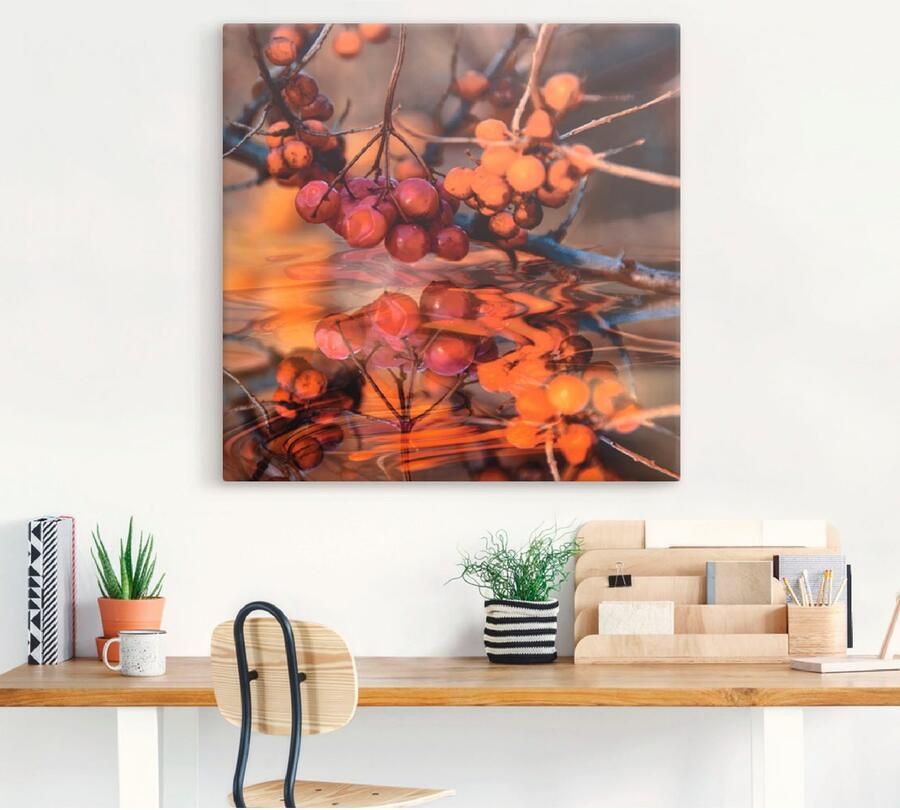 Artland Artprint op linnen Rode bessen Wilde Bessen - Foto 3