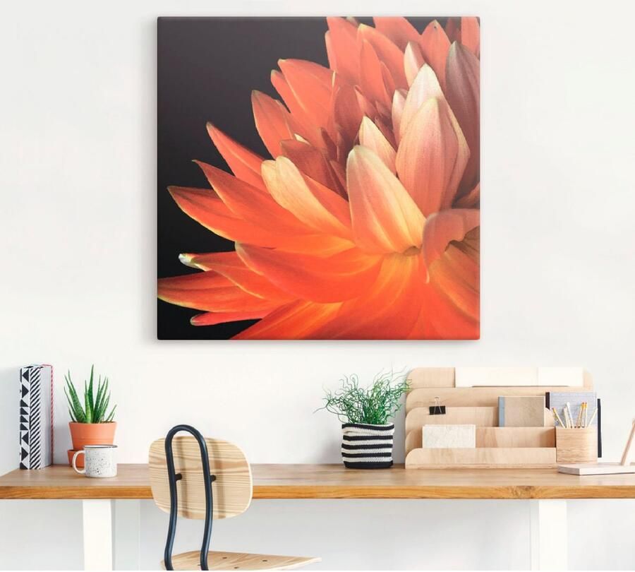 Artland Artprint op linnen Rode dahlia - Foto 4