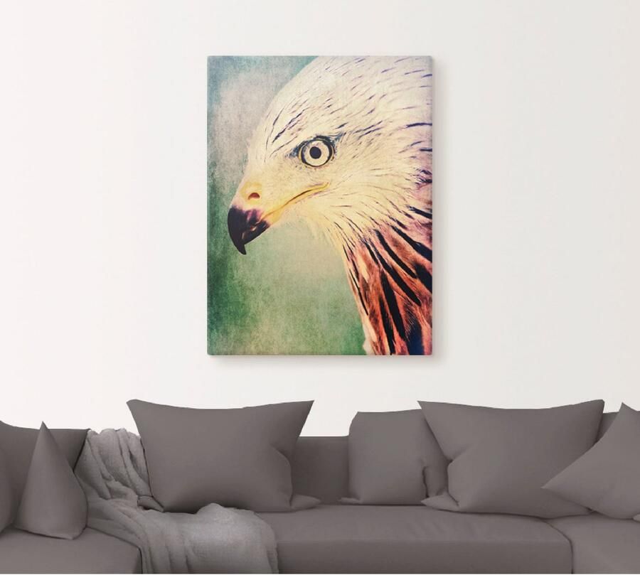 Artland Artprint op linnen Rode wouw gespannen op een spieraam - Foto 4