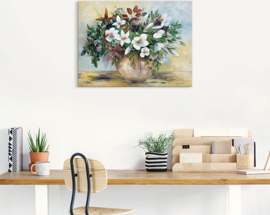 Artland Artprint op linnen Royale bloemen gespannen op een spieraam - Foto 6