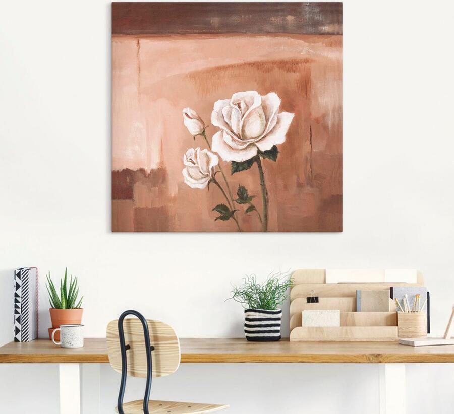 Artland Artprint op linnen Rozen II gespannen op een spieraam - Foto 4