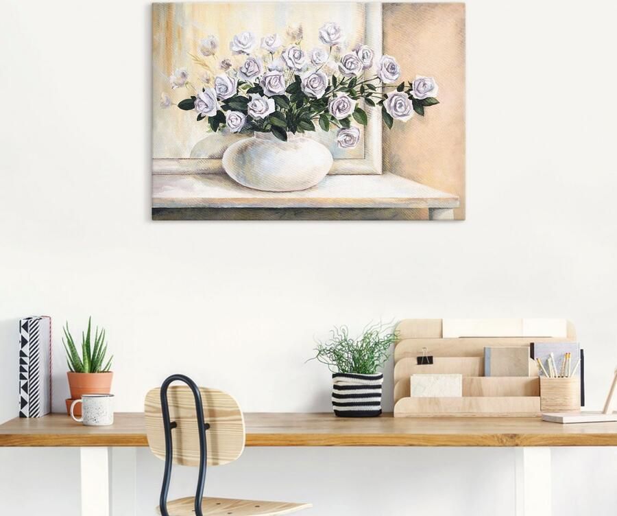 Artland Artprint op linnen Rozen op tafel II - Foto 6
