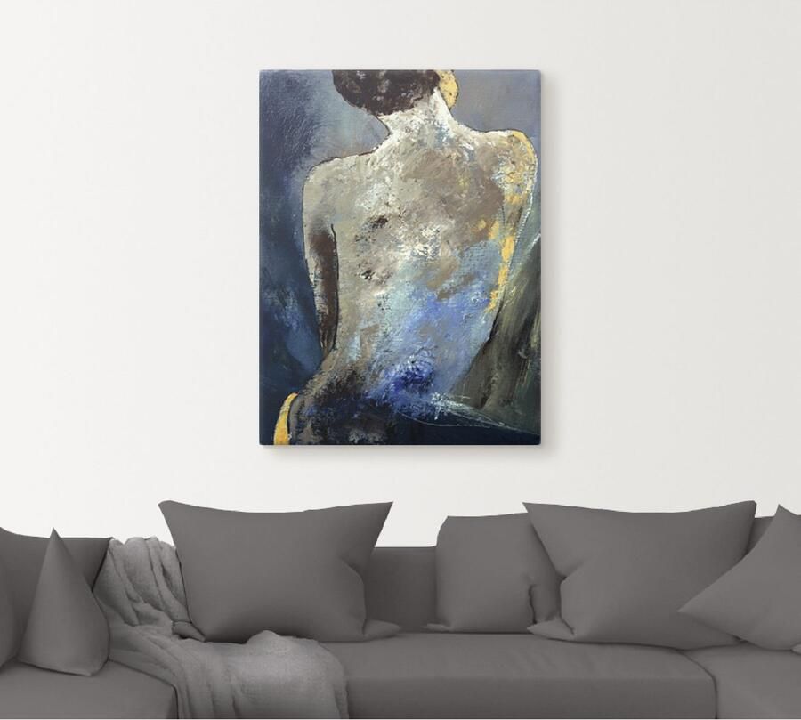 Artland Artprint op linnen Rug van een naakte gespannen op een spieraam - Foto 5