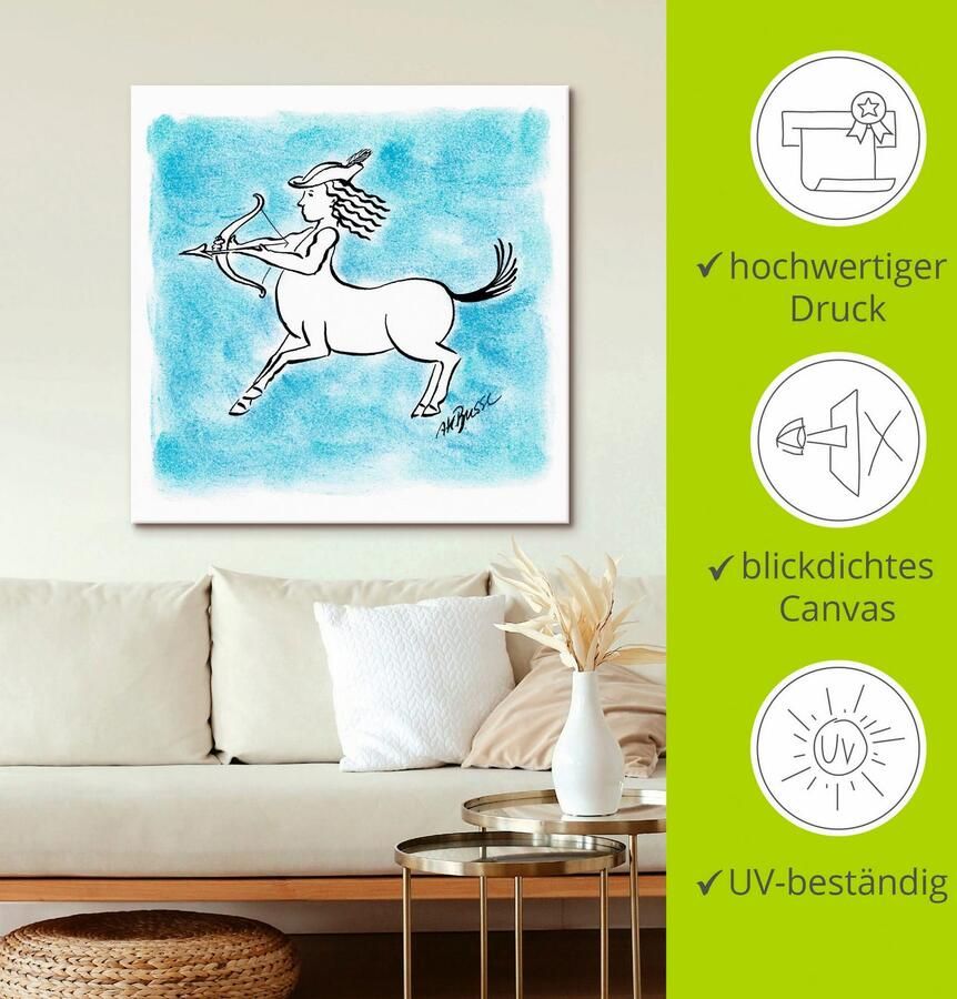 Artland Artprint op linnen Serie sterrenbeeld boogschutter - Foto 2