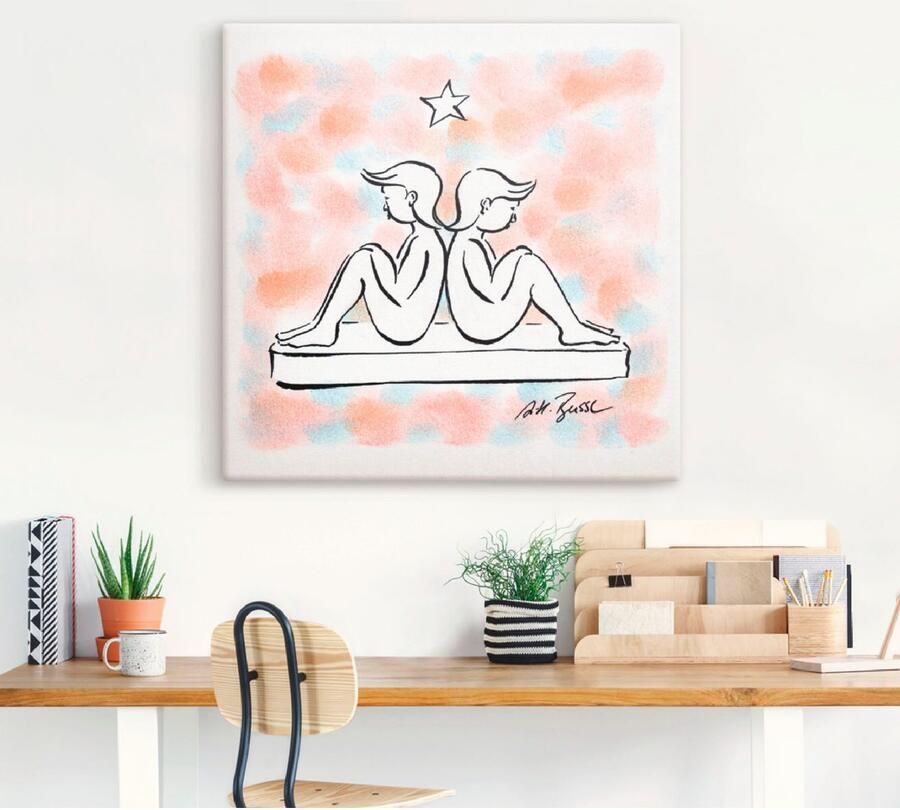 Artland Artprint op linnen Serie sterrenbeeld tweelingen - Foto 3