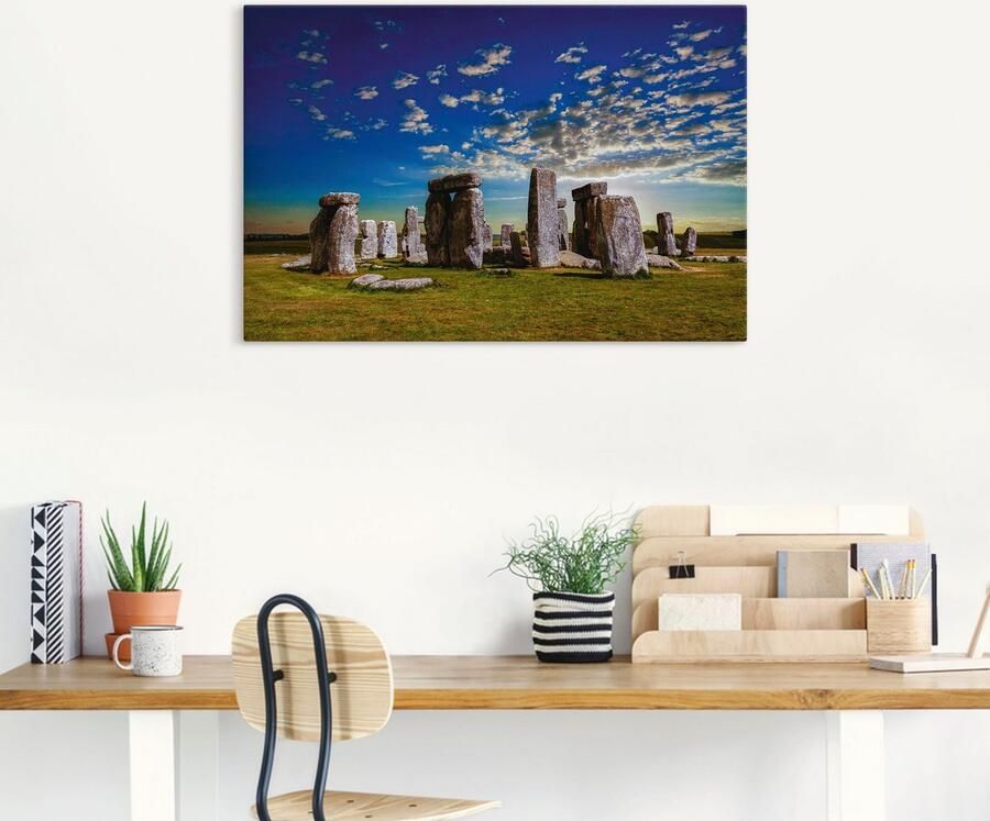 Artland Artprint op linnen Stenen in een cirkel uit de vroege steentijd - Foto 5