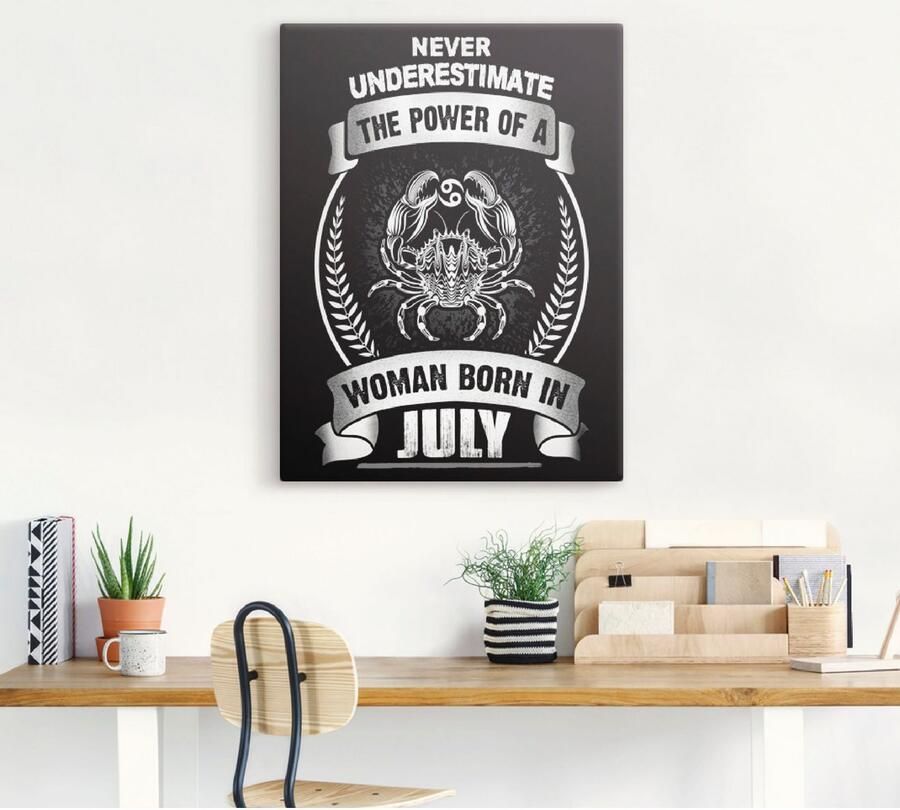 Artland Artprint op linnen Sterrenbeeld motto juli - Foto 4