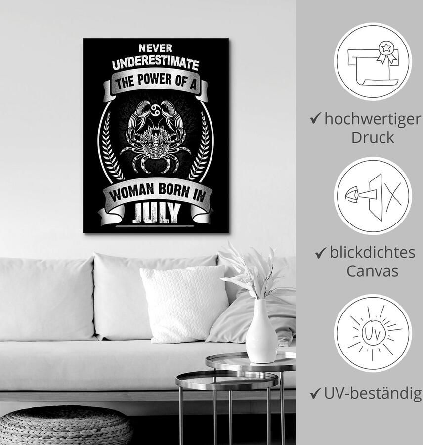 Artland Artprint op linnen Sterrenbeeld motto juli - Foto 3