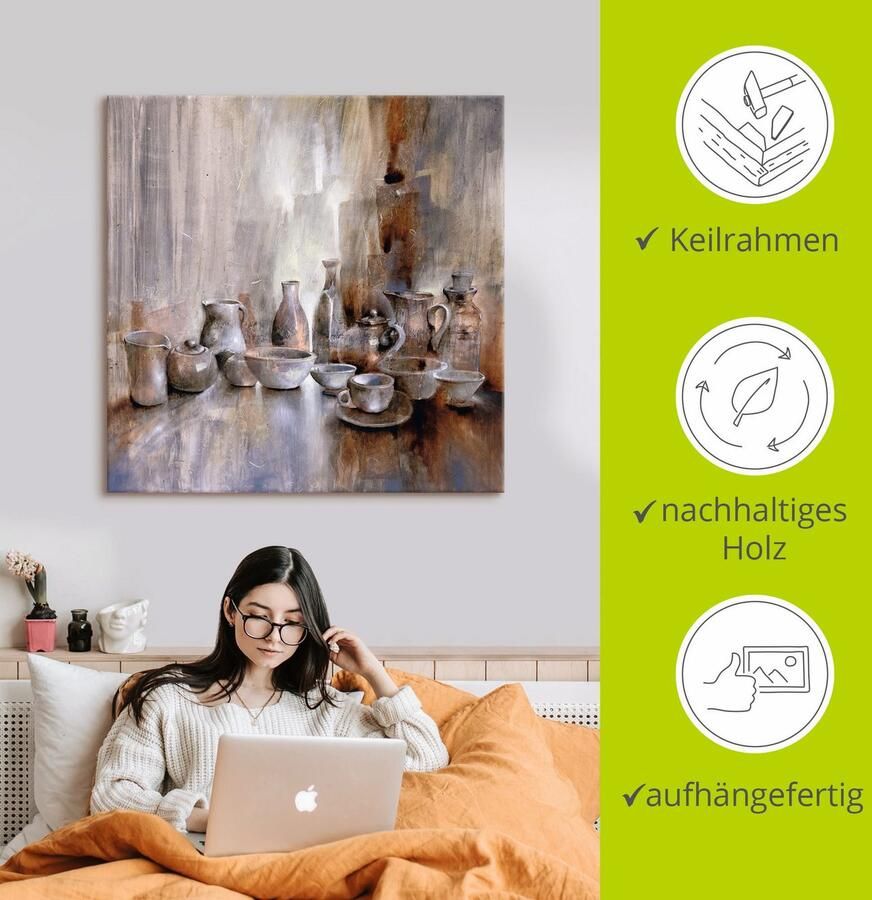 Artland Artprint op linnen Stilleven gespannen op een spieraam