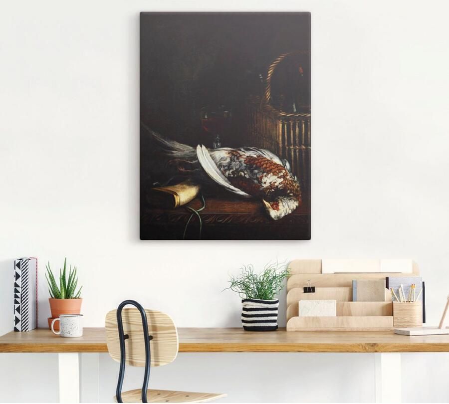 Artland Artprint op linnen Stilleven met fazant. gespannen op een spieraam - Foto 3