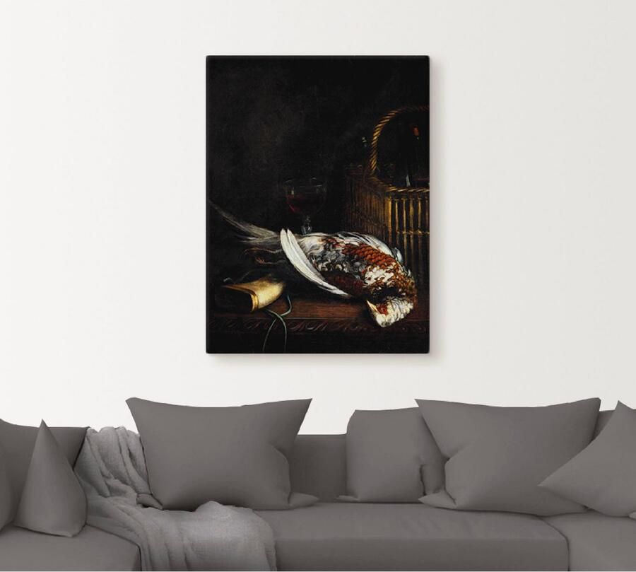 Artland Artprint op linnen Stilleven met fazant. gespannen op een spieraam - Foto 4