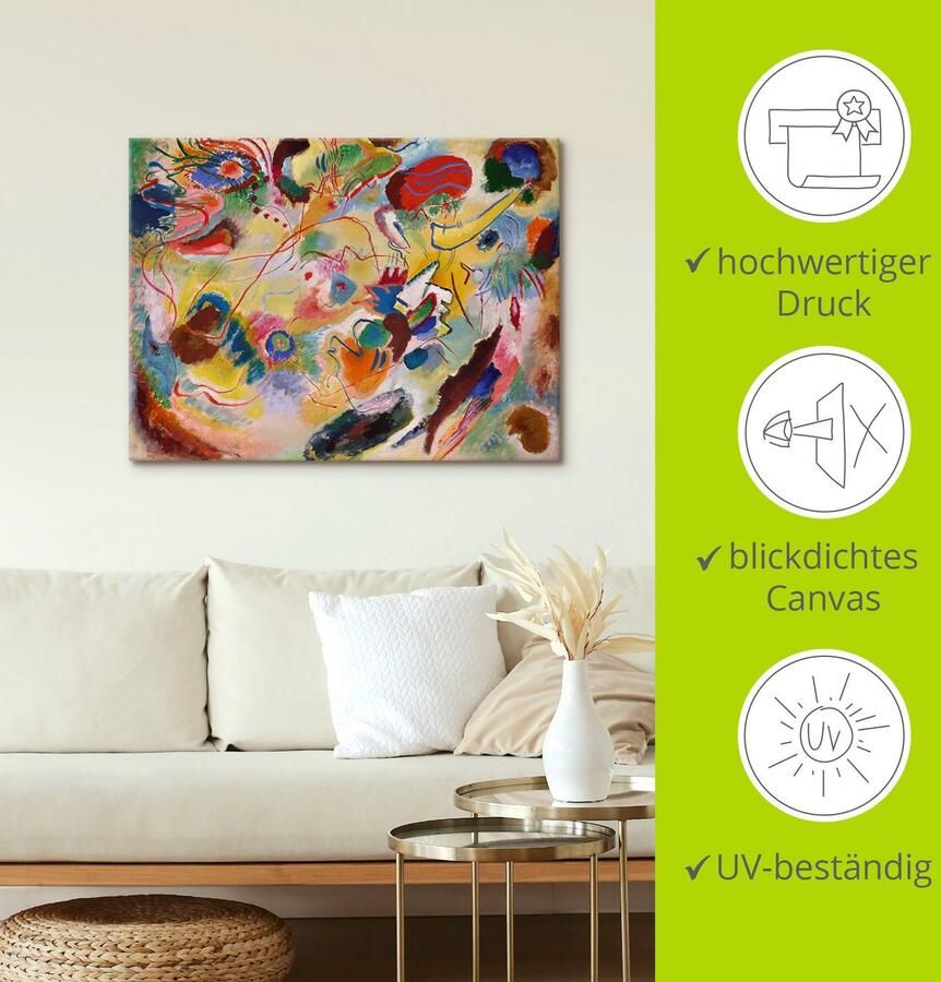 Artland Artprint op linnen Studie compositie VII gespannen op een spieraam - Foto 2