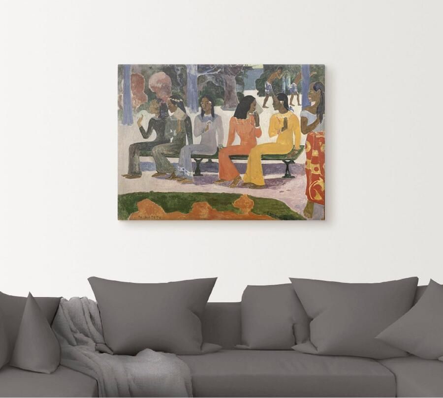 Artland Artprint op linnen Ta Matete (de markt). 1892. - Foto 4