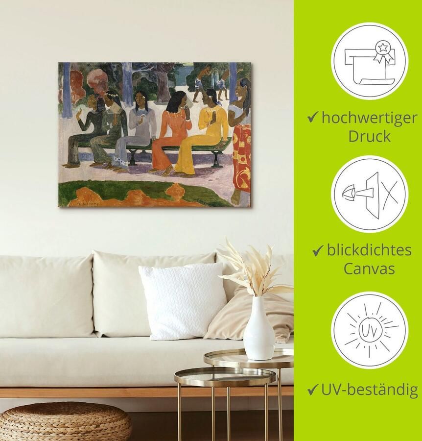 Artland Artprint op linnen Ta Matete (de markt). 1892. - Foto 2