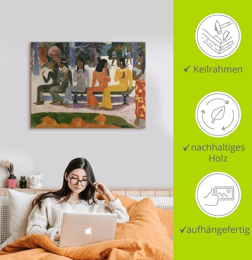 Artland Artprint op linnen Ta Matete (de markt). 1892.