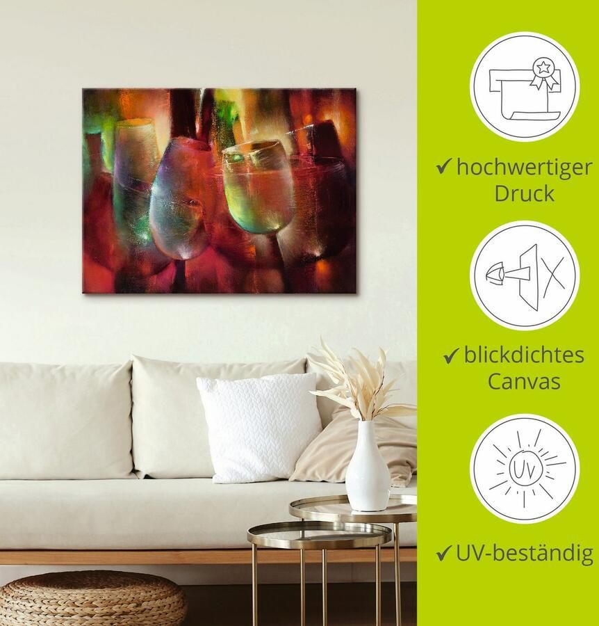 Artland Artprint op linnen Te later uur II gespannen op een spieraam - Foto 2