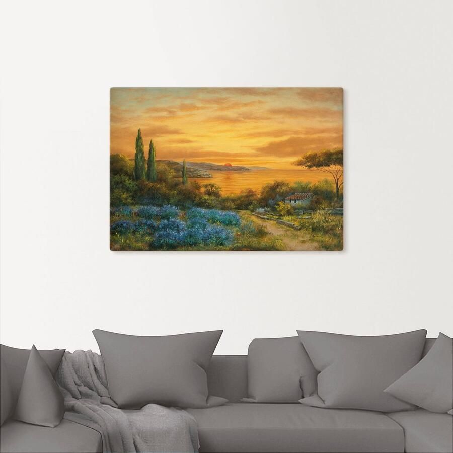 Artland Artprint op linnen Toscaanse baai gespannen op een spieraam - Foto 2