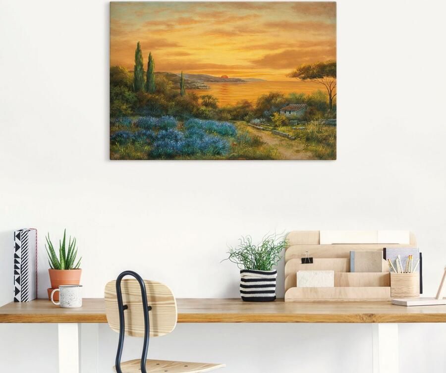 Artland Artprint op linnen Toscaanse baai gespannen op een spieraam - Foto 6