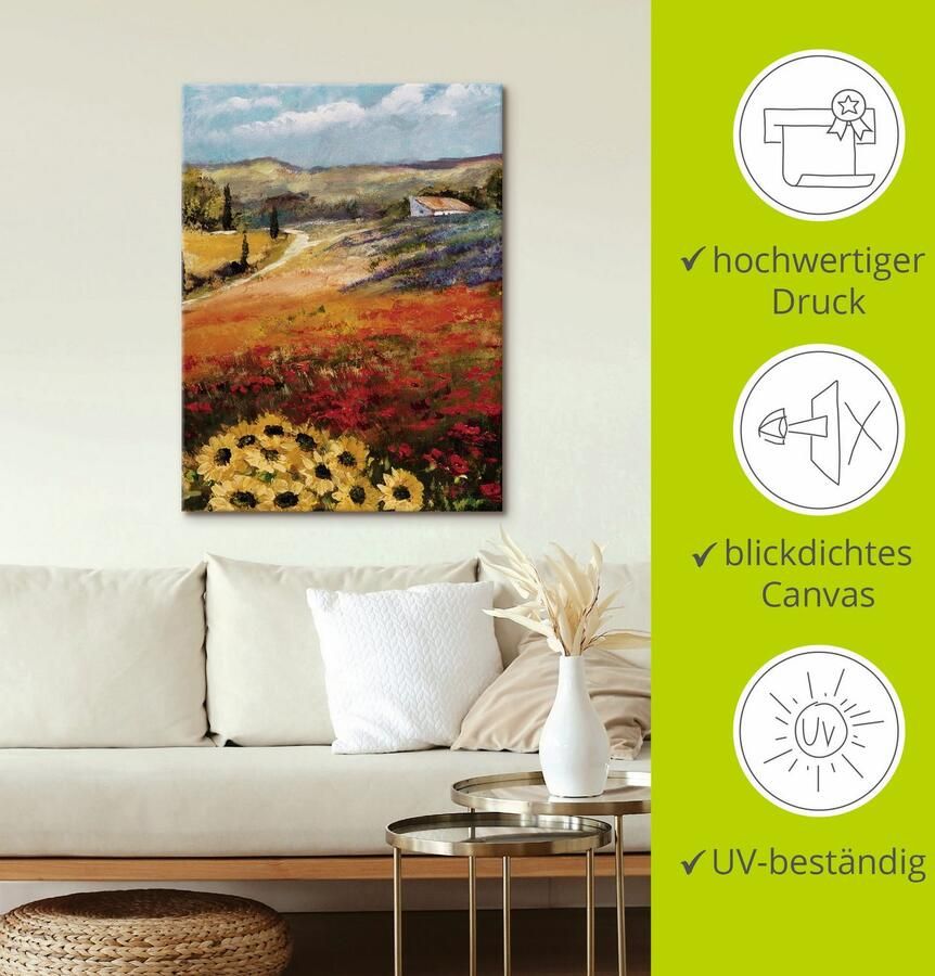 Artland Artprint op linnen Toscane II gespannen op een spieraam - Foto 3