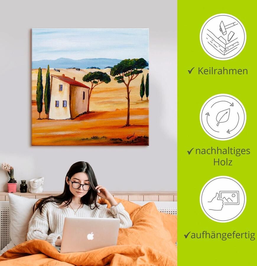 Artland Artprint op linnen Toscane Modern 2 gespannen op een spieraam