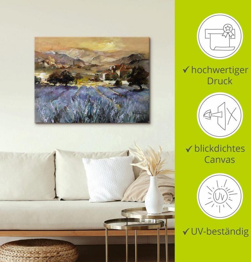 Artland Artprint op linnen Toscane Romantic I gespannen op een spieraam - Foto 3