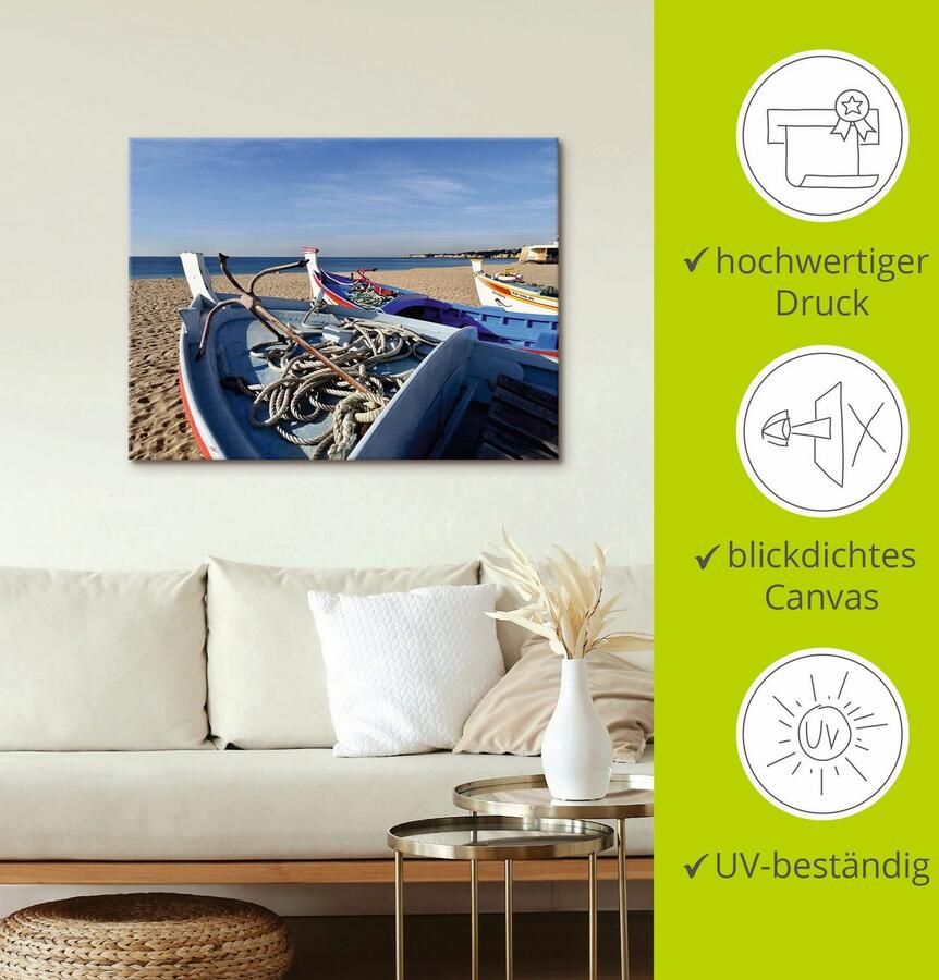 Artland Artprint op linnen Traditionele vissersboten - Foto 2