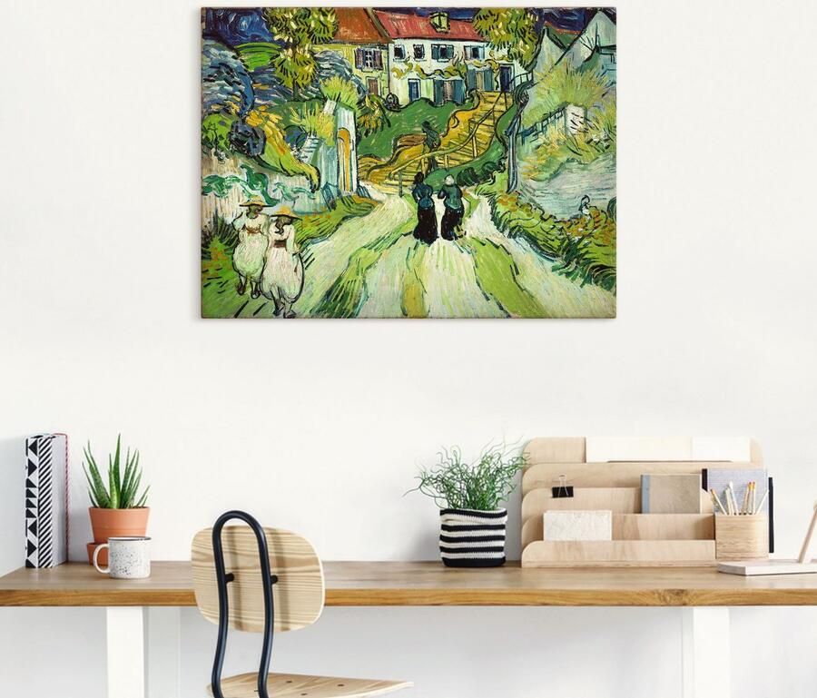 Artland Artprint op linnen Trap in Auvers. 1890 gespannen op een spieraam - Foto 4