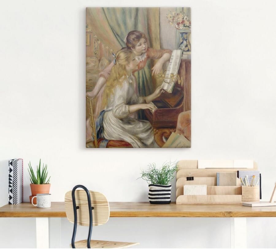 Artland Artprint op linnen Twee meisje aan de piano - Foto 5