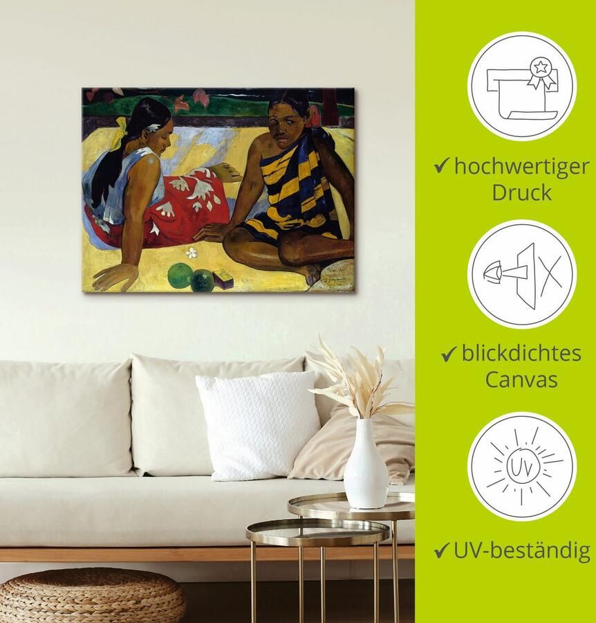 Artland Artprint op linnen Twee vrouwen op Tahiti 1892 - Foto 2