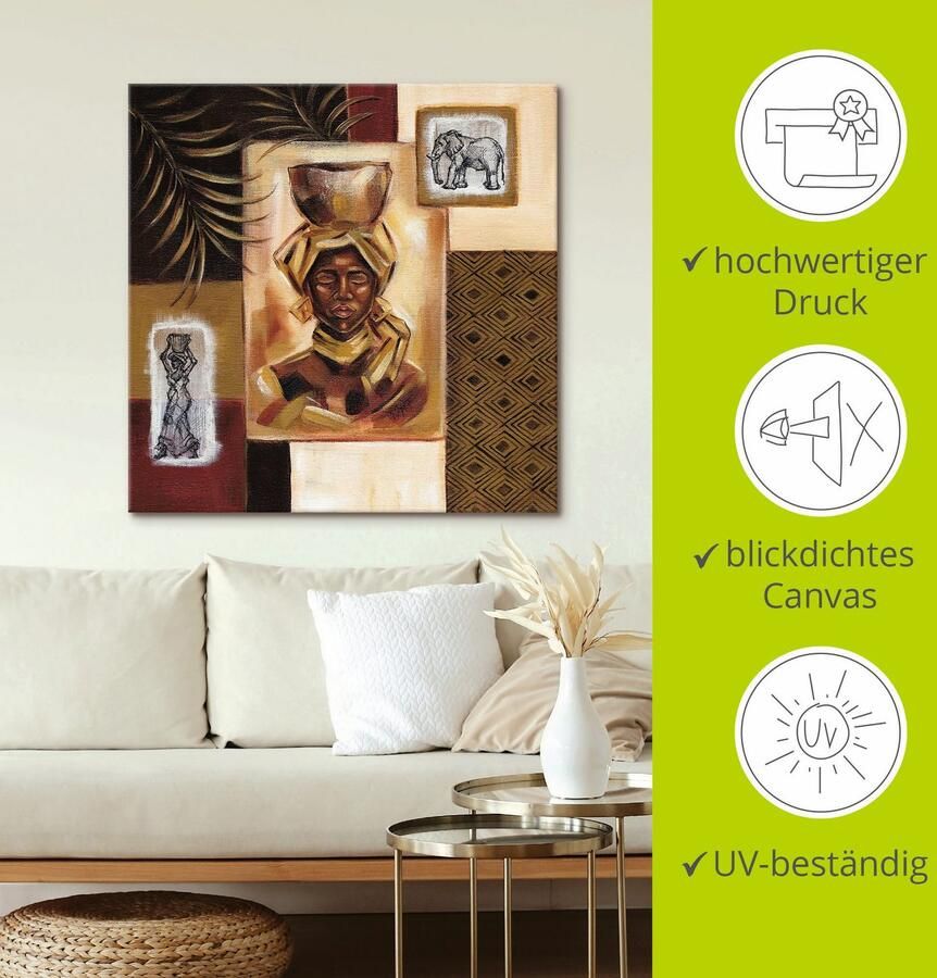 Artland Artprint op linnen Uit Afrika I gespannen op een spieraam - Foto 3