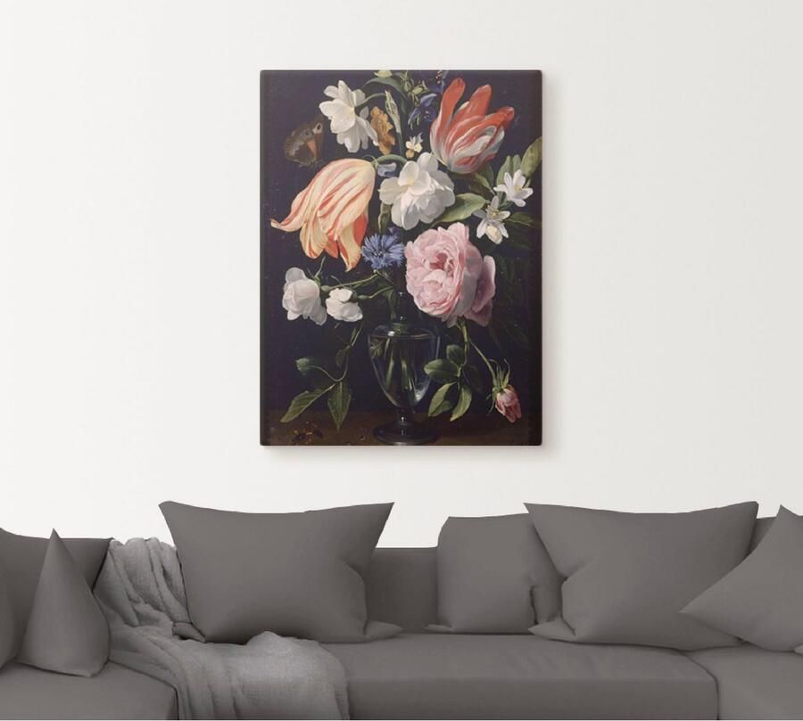 Artland Artprint op linnen Vaas met bloemen. 1637 gespannen op een spieraam - Foto 4