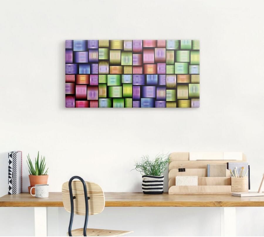 Artland Artprint op linnen Veelkleurige motieven gespannen op een spieraam - Foto 3