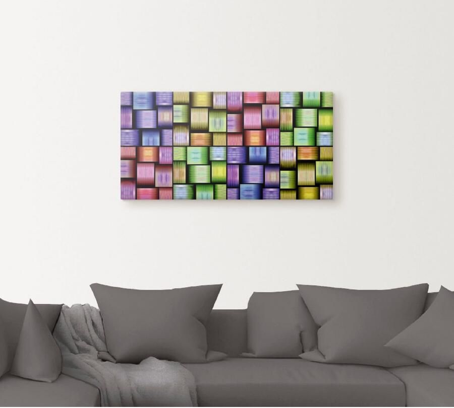 Artland Artprint op linnen Veelkleurige motieven gespannen op een spieraam - Foto 4