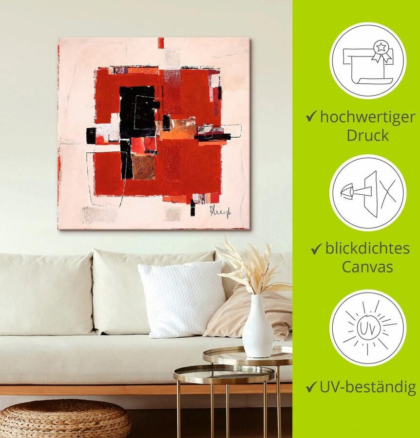 Artland Artprint op linnen Velden gespannen op een spieraam - Foto 4