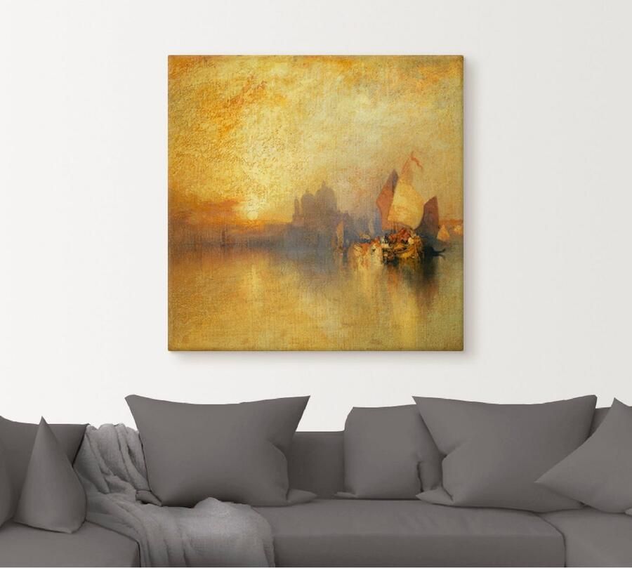 Artland Artprint op linnen Venetië bij zonsondergang. - Foto 4