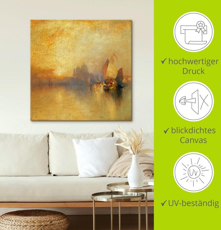 Artland Artprint op linnen Venetië bij zonsondergang. - Foto 2