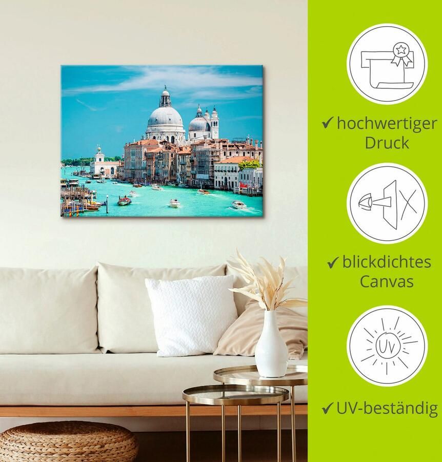 Artland Artprint op linnen Venetië gespannen op een spieraam - Foto 2