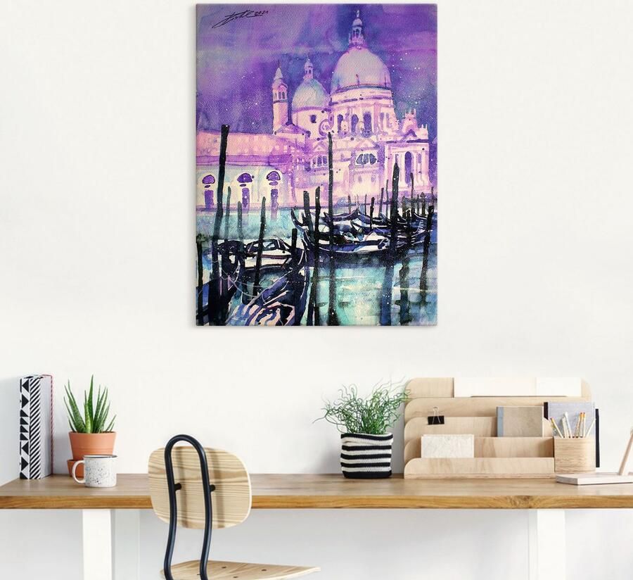 Artland Artprint op linnen Venetië Santa Maria della Salute - Foto 4