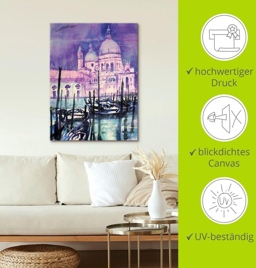 Artland Artprint op linnen Venetië Santa Maria della Salute - Foto 3