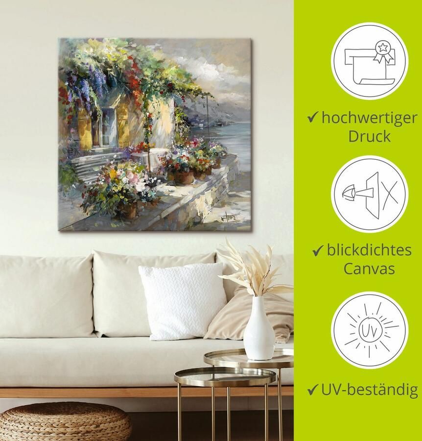 Artland Artprint op linnen Veranda aan het meer - Foto 4