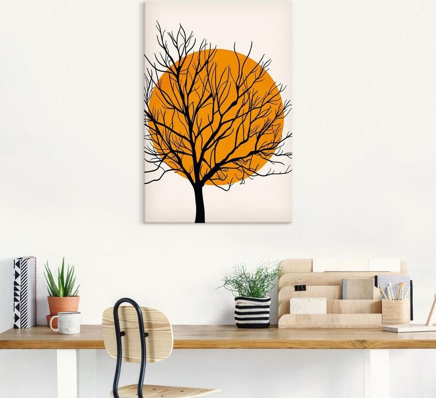 Artland Artprint op linnen Verborgen zon gespannen op een spieraam - Foto 4