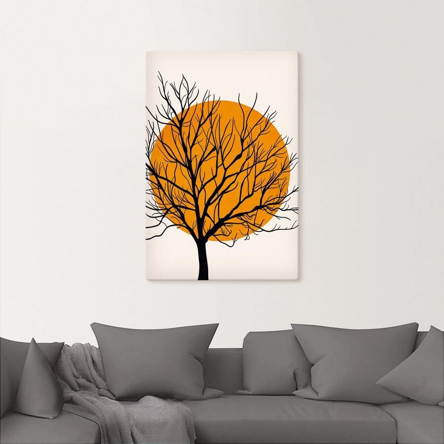 Artland Artprint op linnen Verborgen zon gespannen op een spieraam