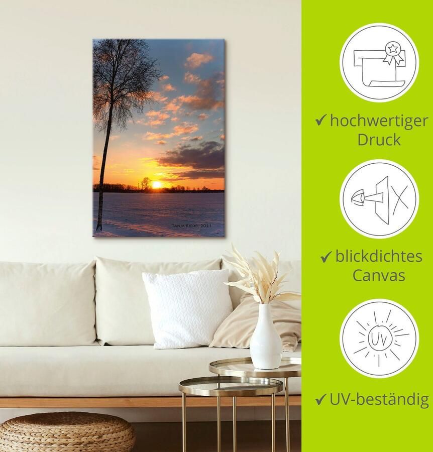 Artland Artprint op linnen Verlangende momenten van de natuur - Foto 3