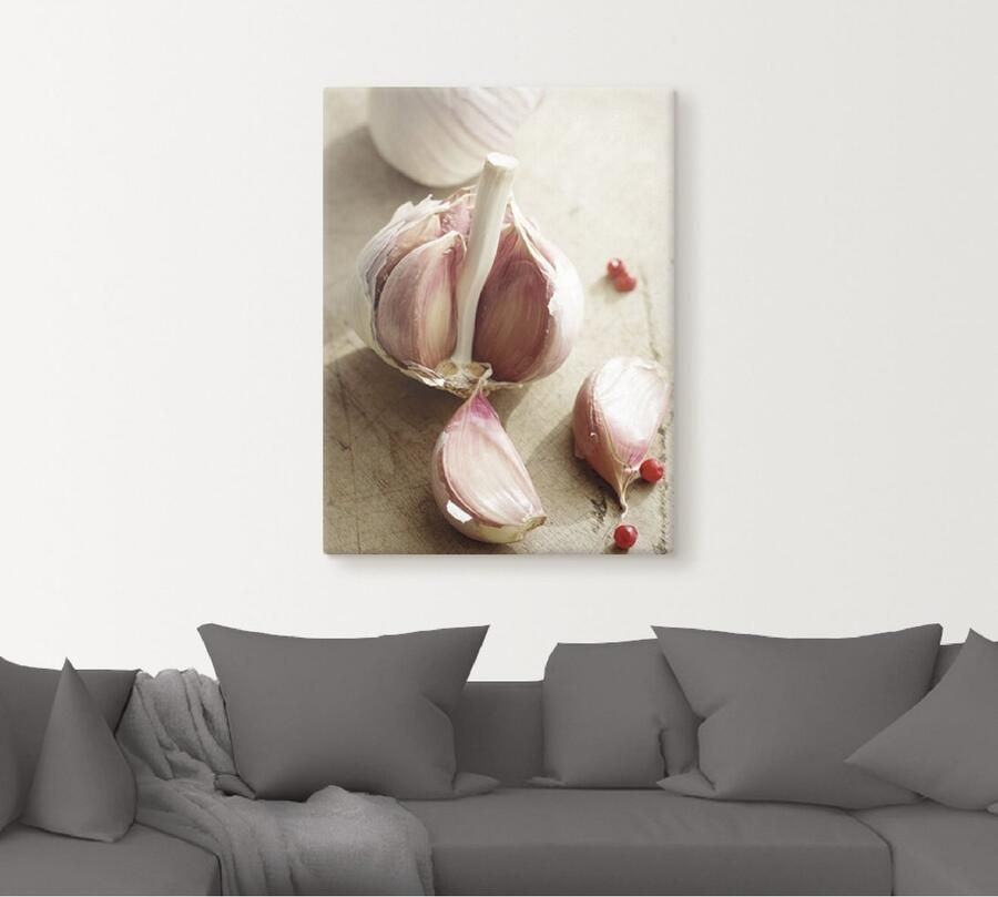 Artland Artprint op linnen Vers uit de knoflookbol gespannen op een spieraam - Foto 4