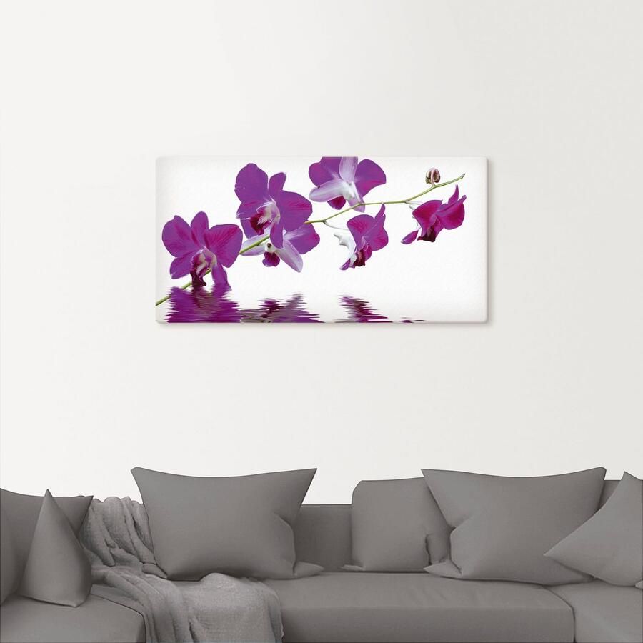 Artland Artprint op linnen Violette orchideeën - Foto 2