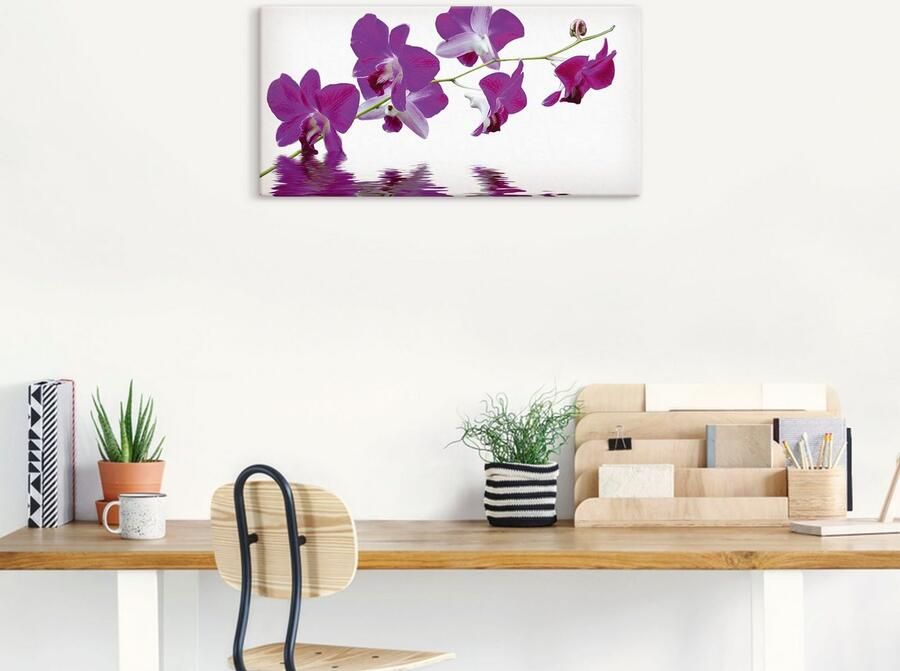 Artland Artprint op linnen Violette orchideeën gespannen op een spieraam - Foto 6