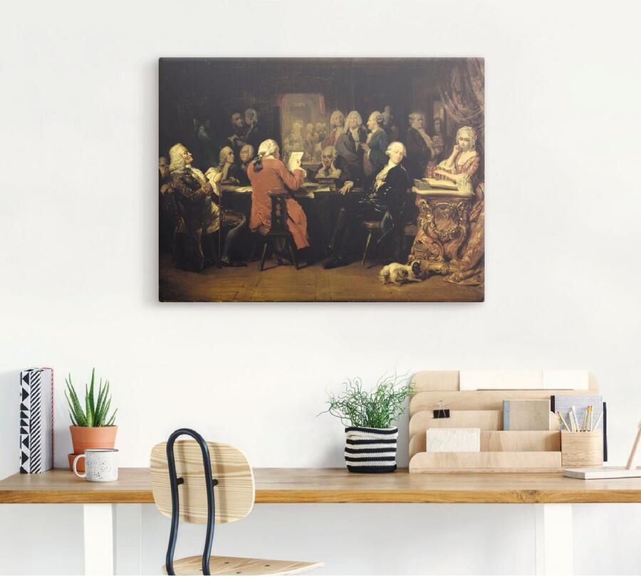 Artland Artprint op linnen Voltaire in leeskamer van café Procope. - Foto 3