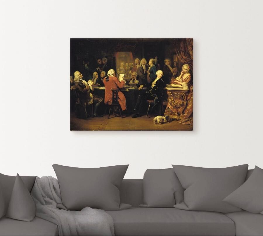 Artland Artprint op linnen Voltaire in leeskamer van café Procope. - Foto 4