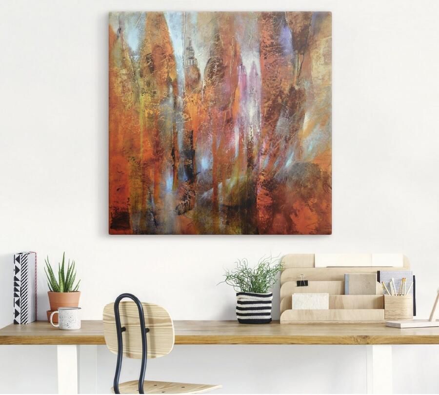 Artland Artprint op linnen Voorjaar in Schlossallee gespannen op een spieraam - Foto 3